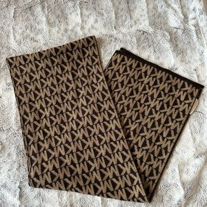 Michael Kors Brown Monogram Scarf